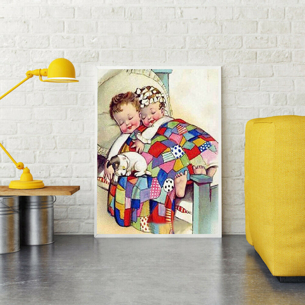 5D Diamond Painting Little Boy DIY Full Round Drill Mosaic Rhinestone Craft  @