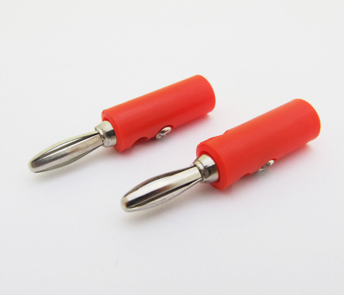 100pcs Free Solder Nickel 4mm Banana Male Speaker Plug Audio Adapter SL2016