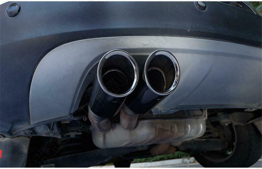 Pair Titanium Black Car Exhaust Pipe Tail Tips For BMW E90 E92 325 328i 3 Series