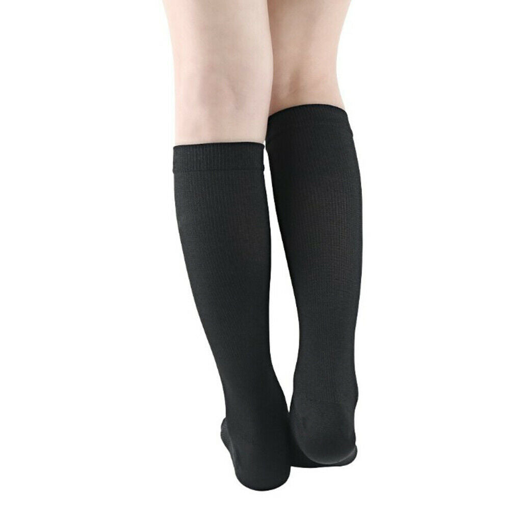 2 Pairs Women Knee High Compression Socks Sports Running Nursing Breathable