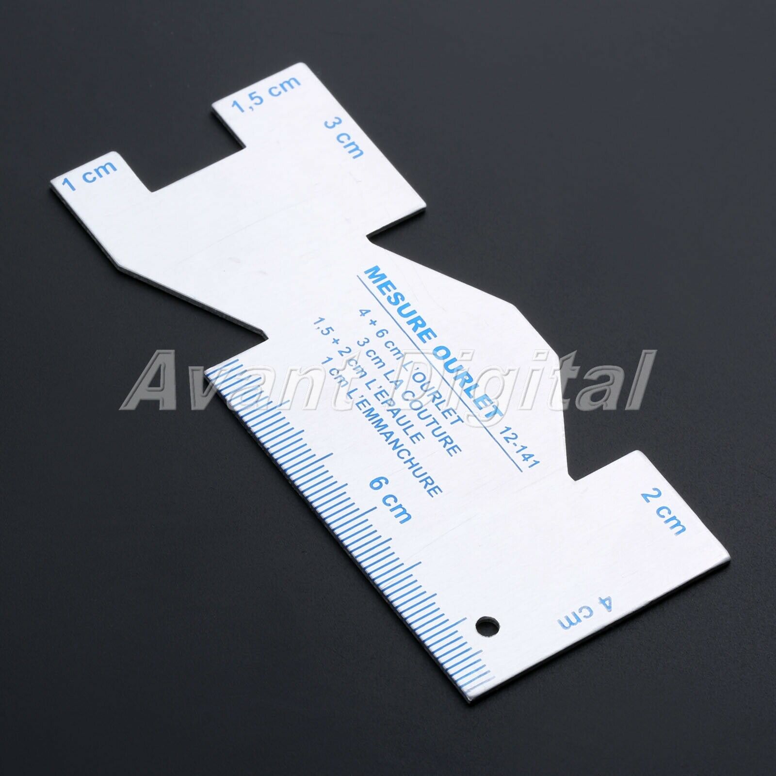 Metal Sewing Gauge Rulers Double Sides Durable Household Quilting Measuring Tool