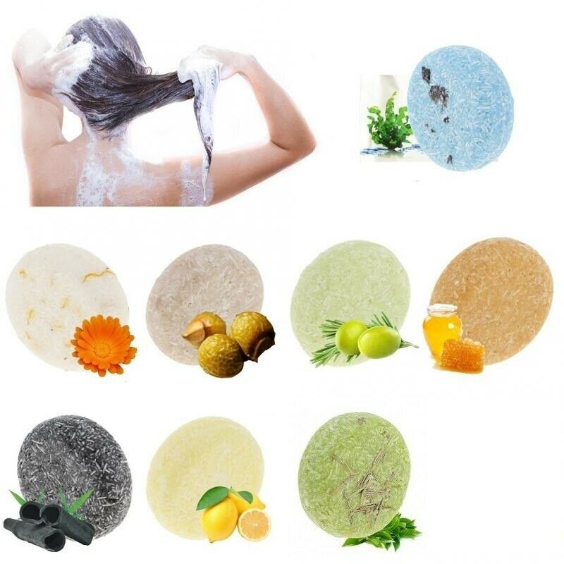 8pcs 55g Handmade Hair Shampoo Soap Pure Natural Dry Shampoo Soap Hair Care