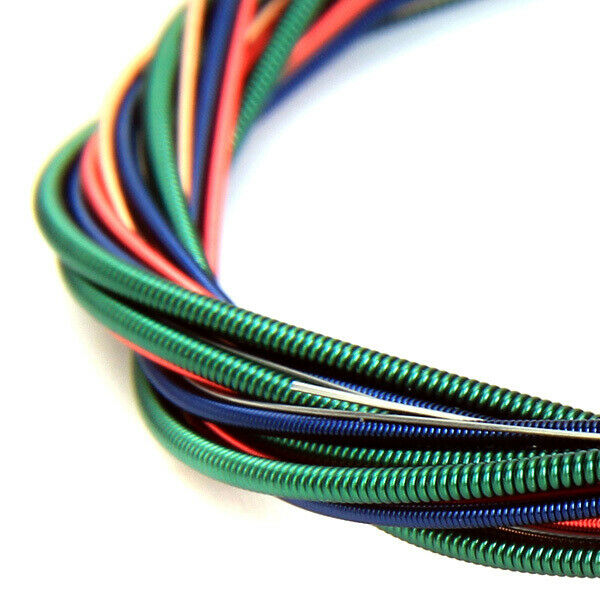 Set Of 6pcs Colorful Copper Metal Strings For Acoustic Guitar Parts Accessory