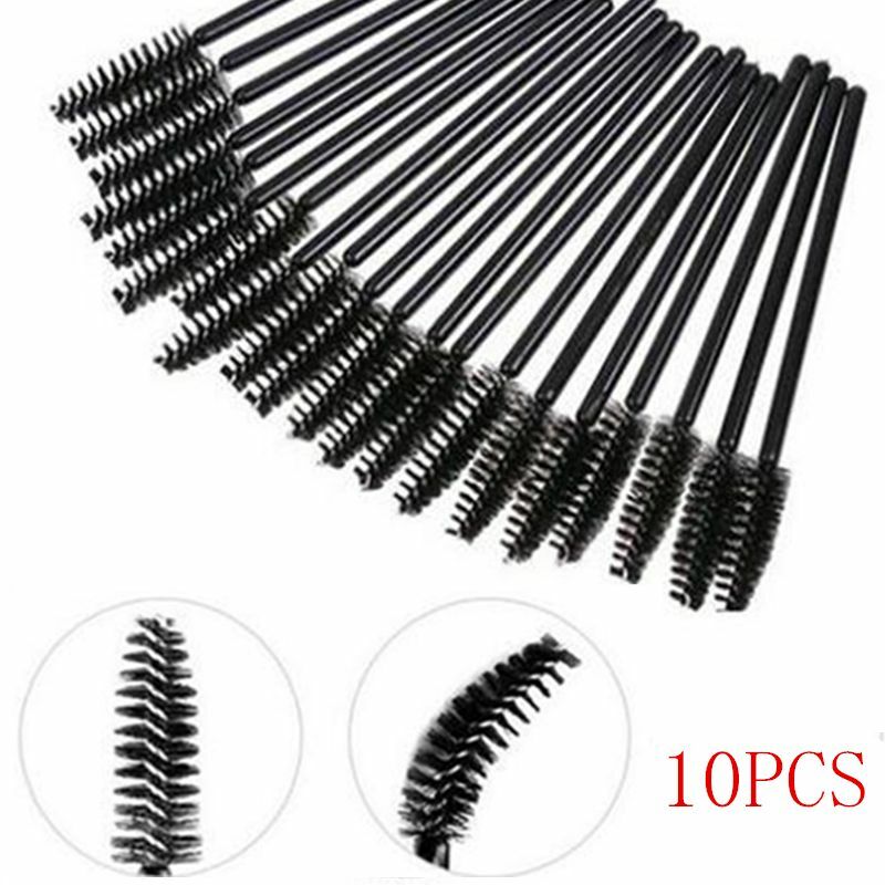 10Pcs Makeup Tool Oblique Design Eyebrow Rotate Brush Cosmetic Brow Brush h9s