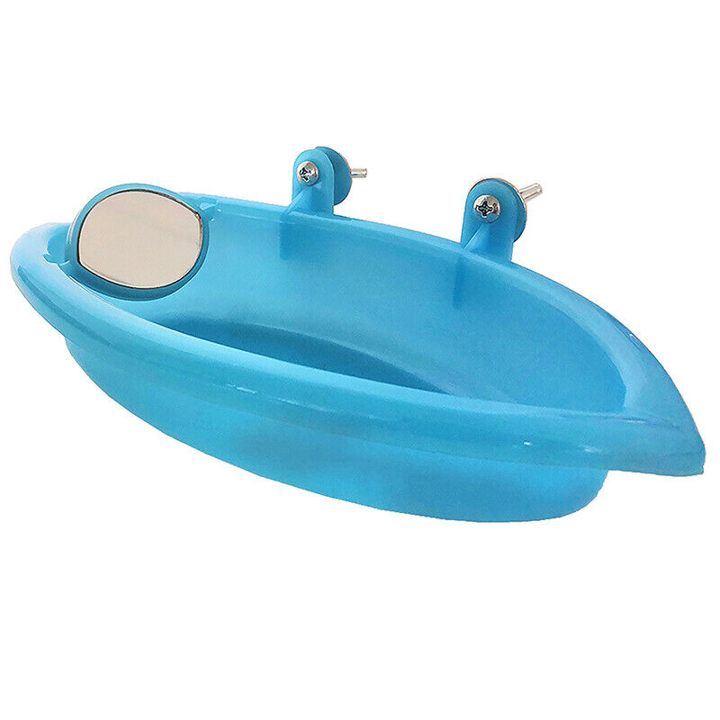 Parrot Bathtub With Mirror Pet Cage Accessories Bird Mirror Bath Shower B.l8