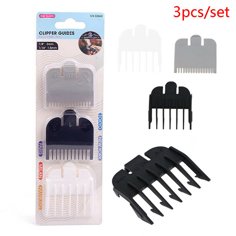 3Pcs/set Universal Hair Clipper Limit Comb Guide Attachment Barber Replac.l8