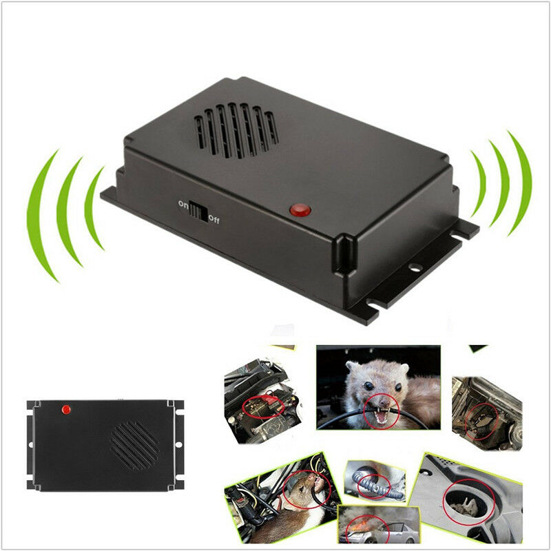 Universal Car Ultrasonic Mouse Rat Cat Dog Repeller Deterrent Shockproof Rodent