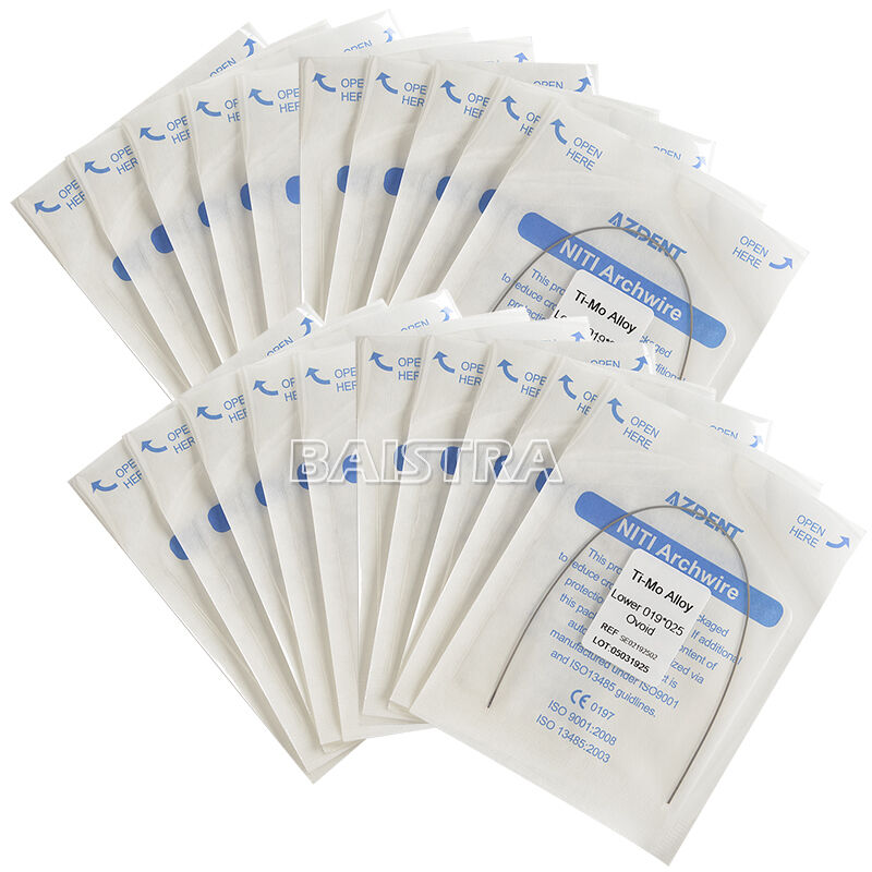 200 Packs Dental Orthodontic TMA Beta Ti-Mo Alloy Rectangular Arch Wires AZDENT