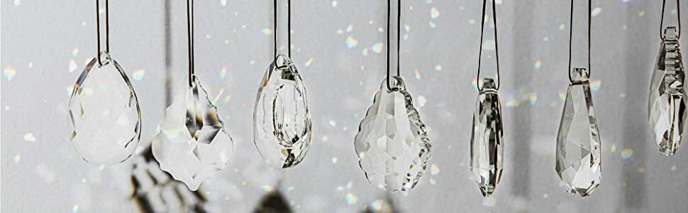 15pcs Clear Crystal Chandelier Pendants Balls Prisms Sun Catcher Crystal Prisms
