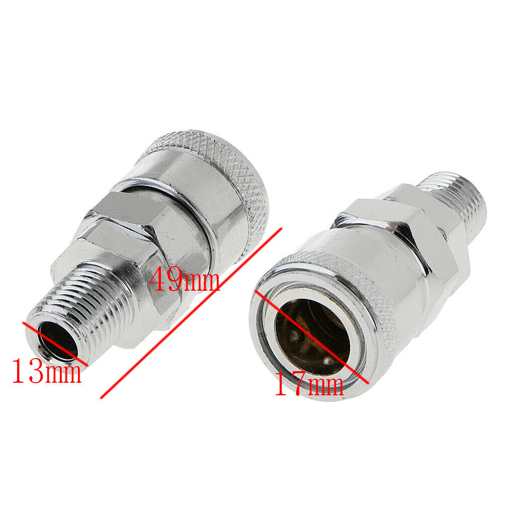 2Pcs 1/4" BSP Male Thread Air Hose Line Compressor Fitting Connector SM20