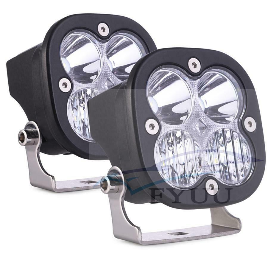 2pcs 3.1" 80W Super Bright Fog Lamp 8000LM LED Work Light for Truck Car ATV SUV