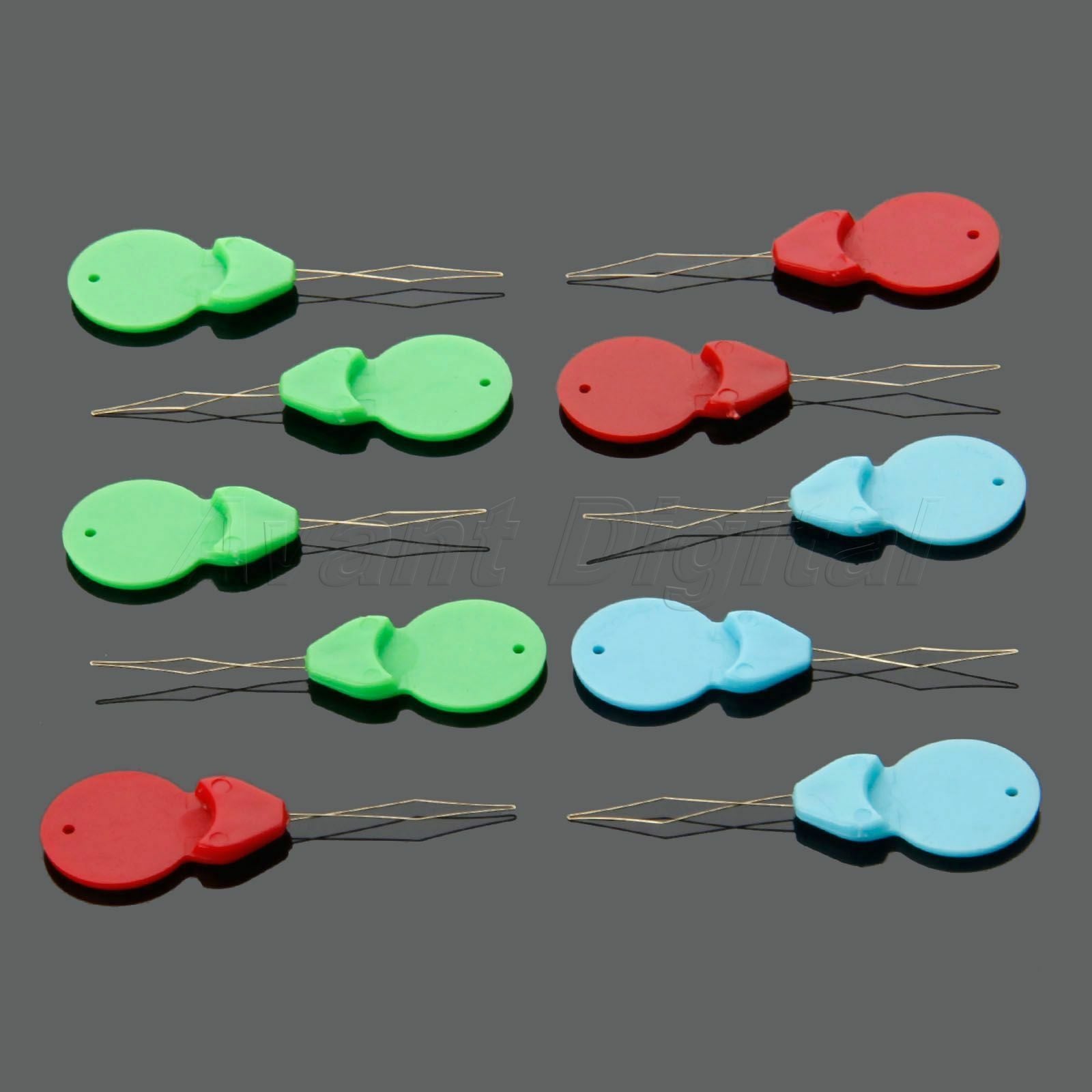 10pcs Thread Guide Knitting Craft Kit Needle Threader Sewing Wire Punch Tools