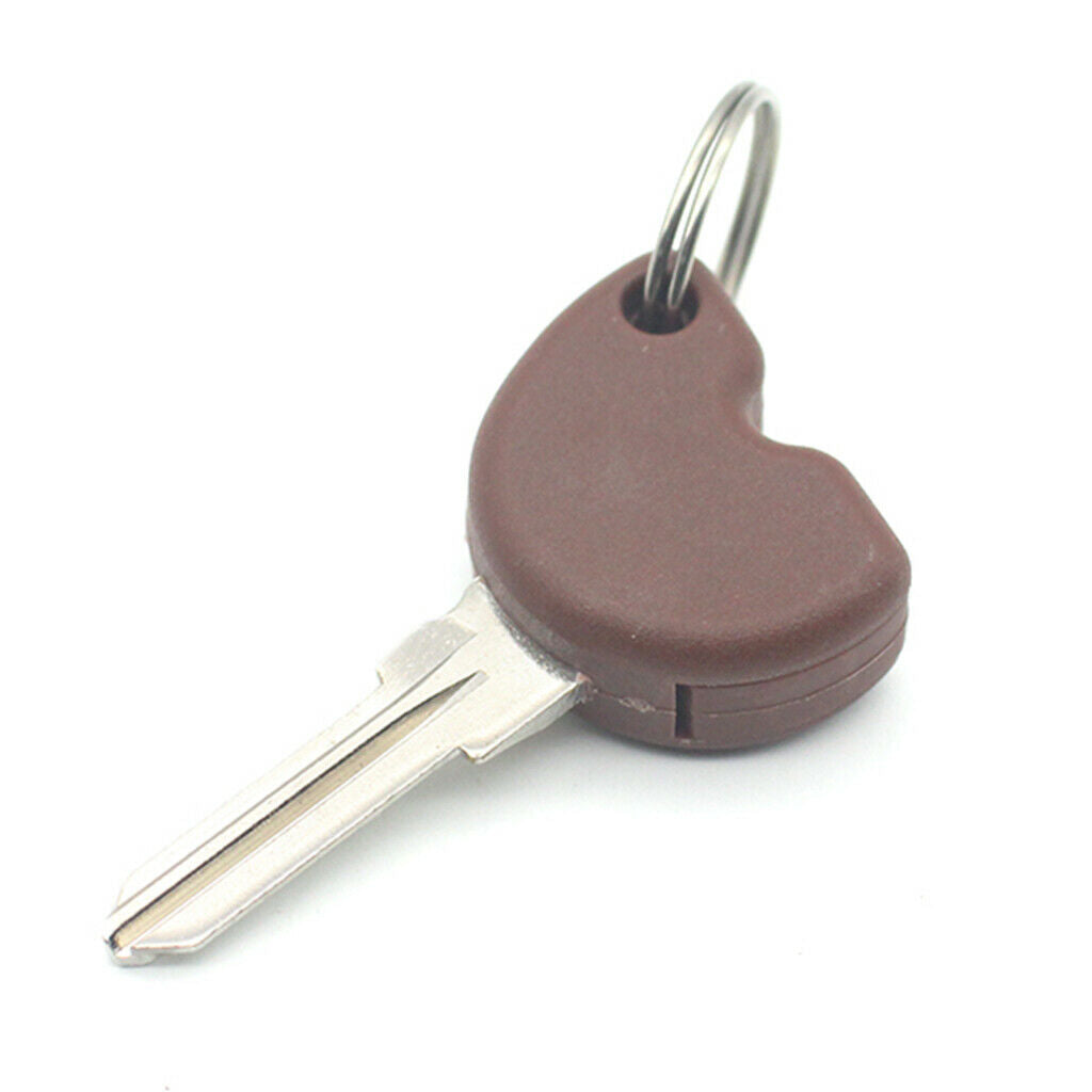 Brown Motorcycle Uncut Blank Key + Transponder Chip Universal For Piaggio