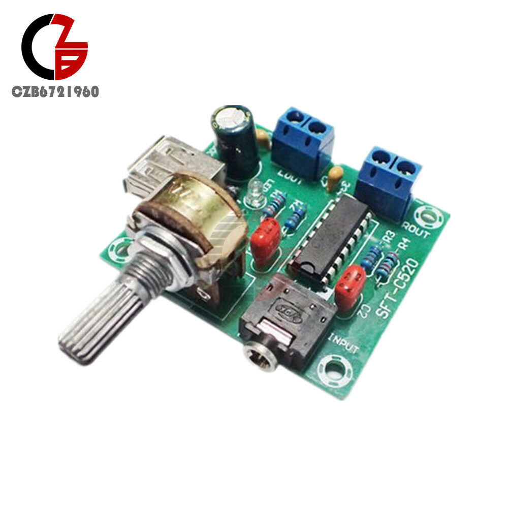 DC 2-6V PM2038 Dual Track 5Wx2 Amplifier Board 5W+5W USB Power Supply Module