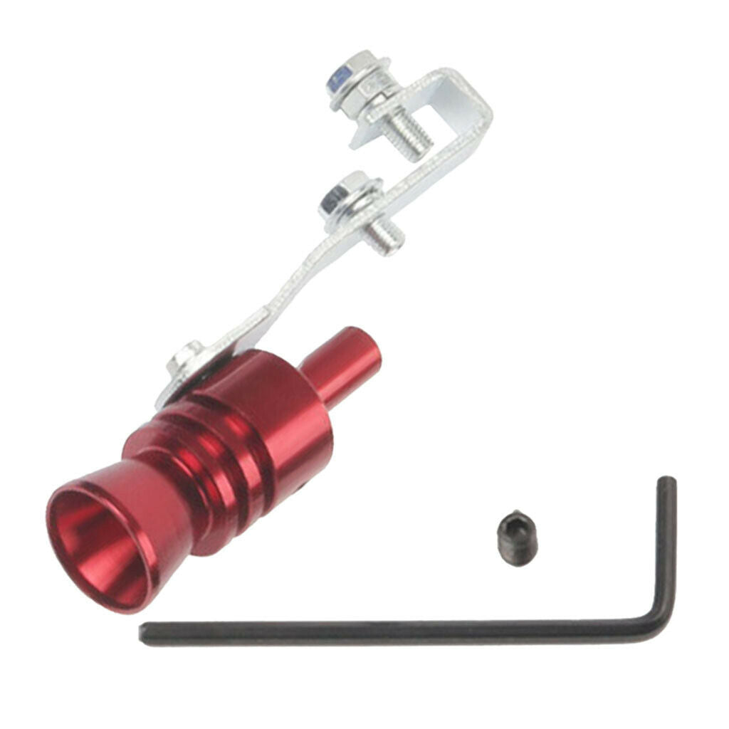 1pc Universal Car Turbo Whistle Refitting Turbo Whistle Exhaust Pipe Red_L