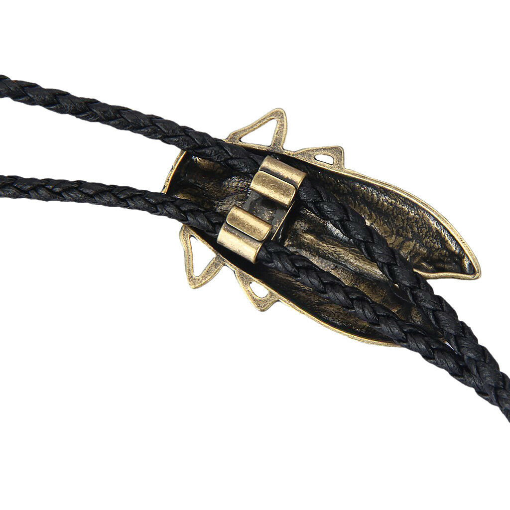 2Pcs Men Metal Cicada Pendant Bolo Bola Tie Rodeo Western Cowboy Necktie for