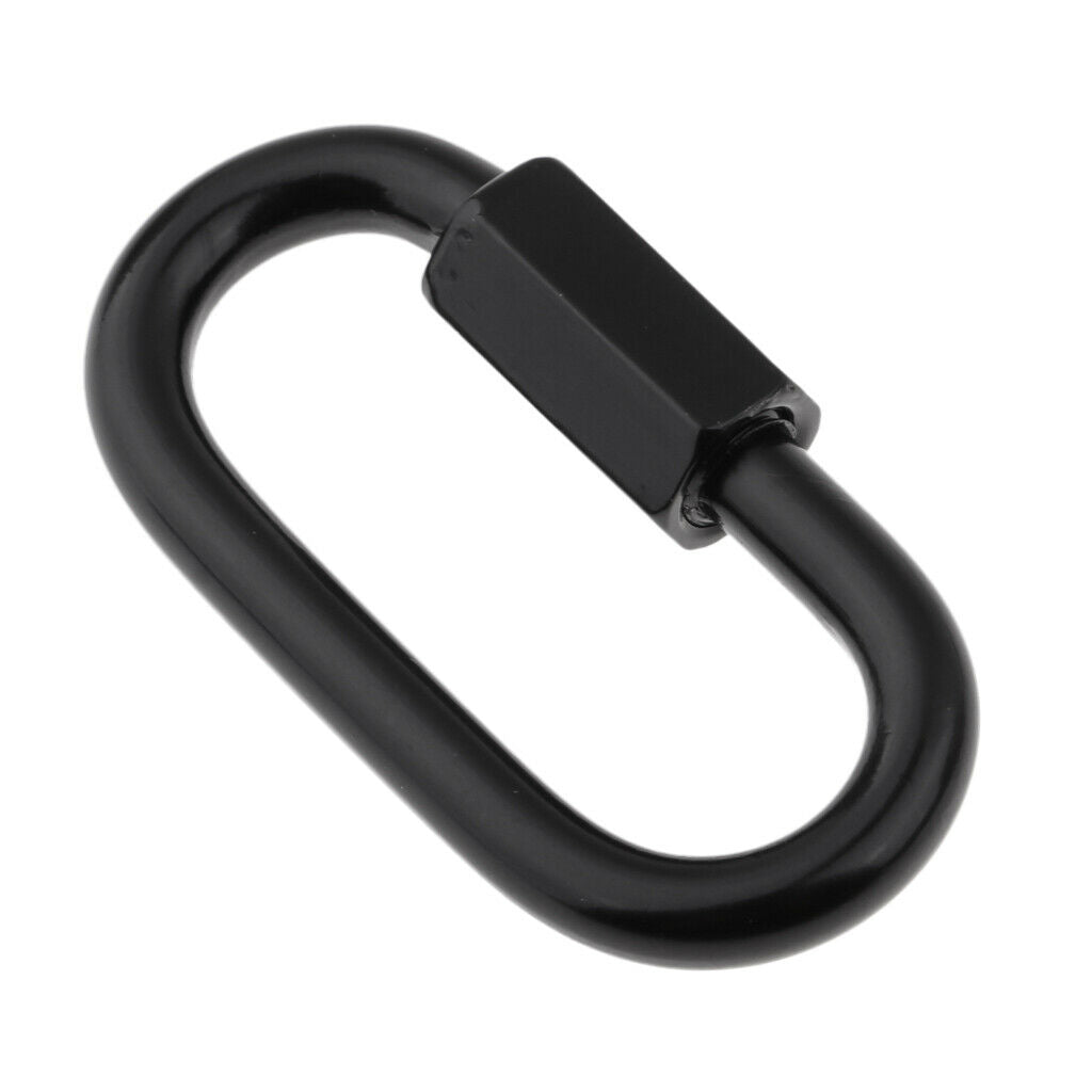 Pack of 4 Carabiners Quick Couplings in D Shape, Chain Links Made of 316