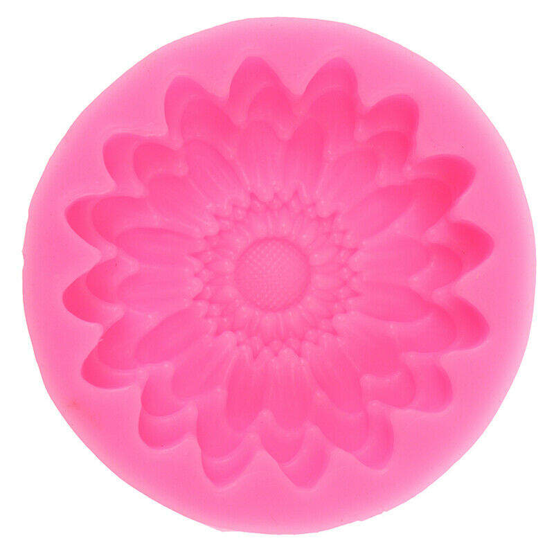 Sunflower Flower Petals Embossed Silicone Mold Relief Fondant Cake Decor .l8