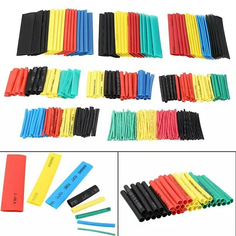 164pcs 2:1 Heat Shrink Tube Tubing Sleeve Wrap Wire cable Insulated Assorted Kit
