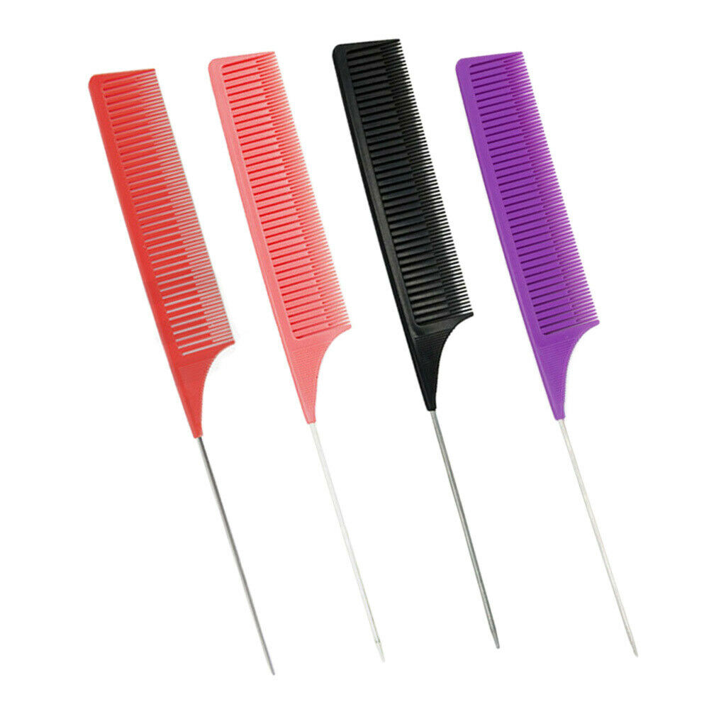 4x Weave Highlighting Foiling Hair Combs Highlight for Salon Comb Brush