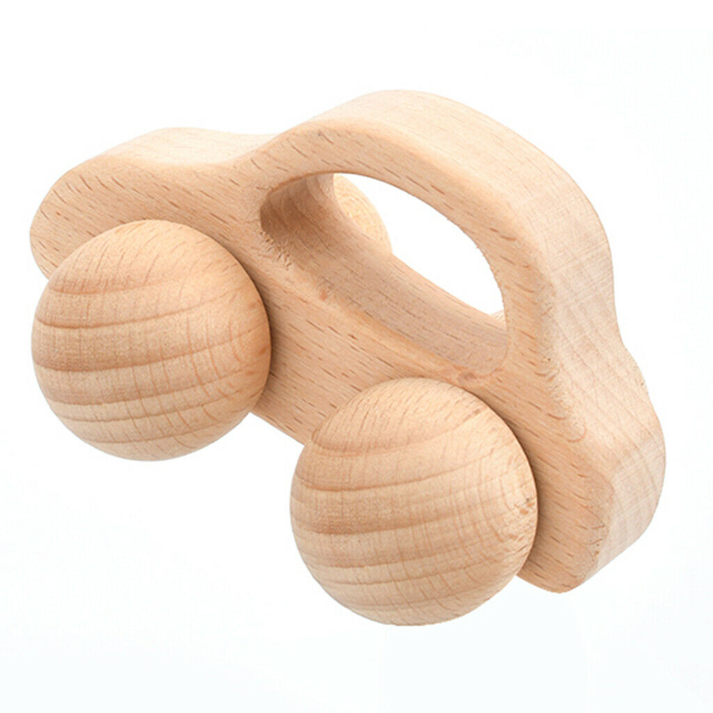 5pcs Wooden Rattle with Bell Fine Motor Learning Play Gym Educational Toys