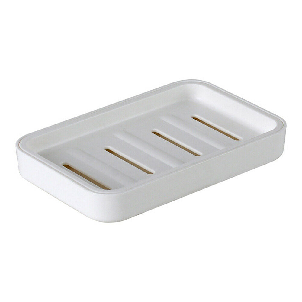 Double Layers Soap Dish Box Portable Holder Draining Bathroom Shower Home Acc