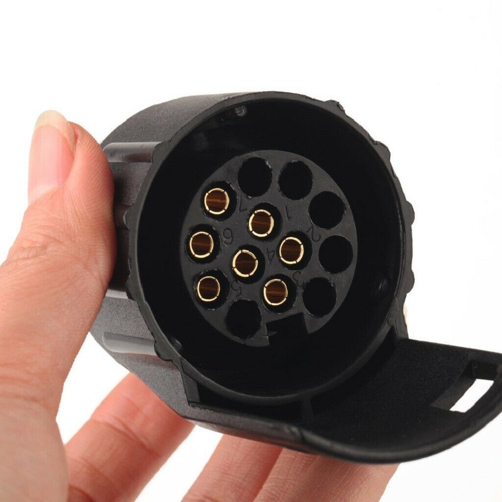 Car Trailer Truck 7-Pin to 13-Pin Plug Adapter Converter Tow Socket 12V
