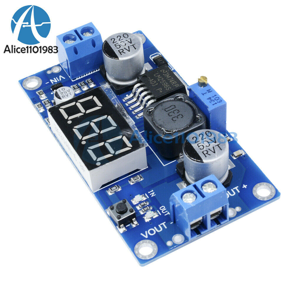 LM2596 DC to DC Buck Step Down Converter Module 4.2-40V to 1.25-37V + Voltmeter