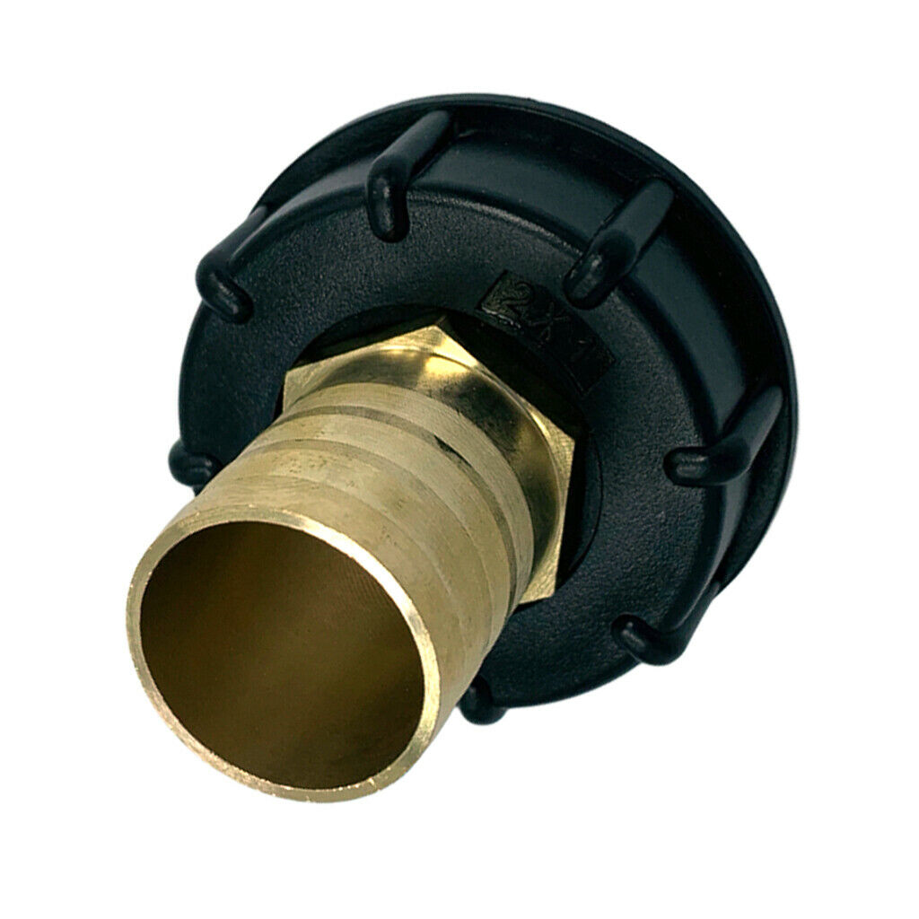 2Pcs IBC 1000L Water Tank Fitting Connector 1/2" 1" Brass Hose Adapter