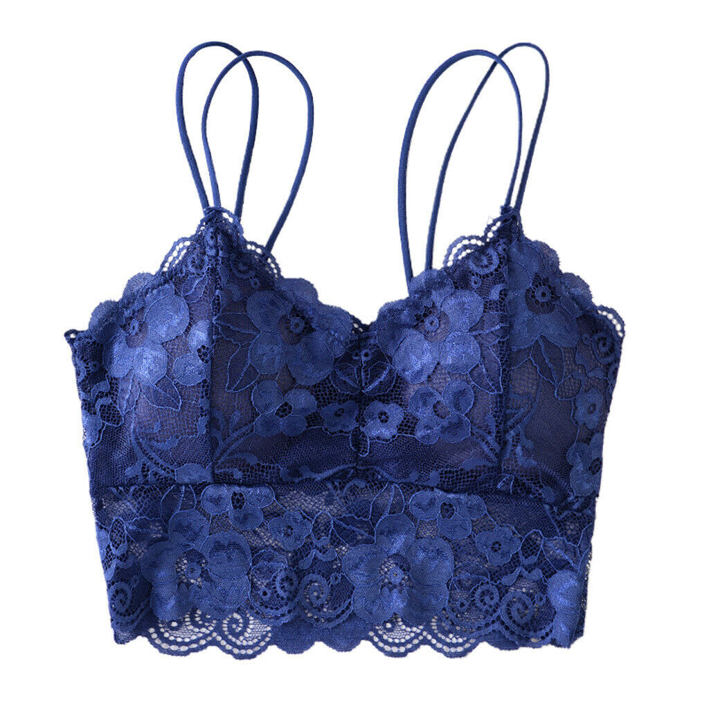 3Pcs Womens Girls Floral Full Lace Padded Bralette Breathable Lace Bra Set