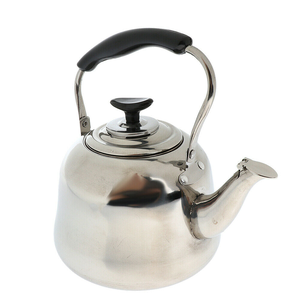 Stainless Steel 2L Whistling Tea Kettle Outdoor Camping Fishing Hiking