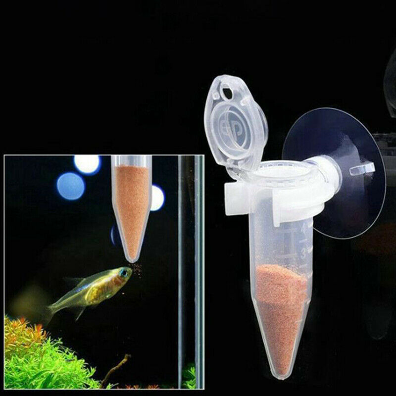 Automatic Fish Feeder Tapered Aquarium Worm Feeder Funnel Cup With Suctio.l8