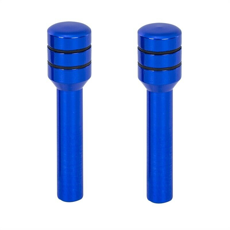 2pcs Universal Blue Car Interior Door Lock Knob Pull Pin Cover Aluminum New