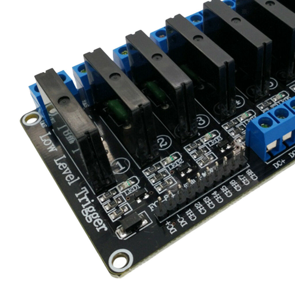 24V 8 Channel Low Level   Solid State Relay Module 240V 2A Output