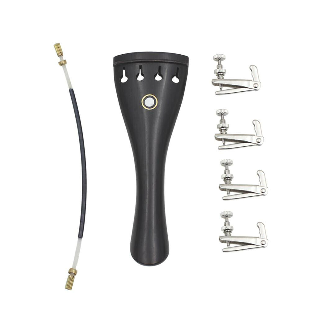 Violin Tailpiece Fine Tuners Tailgut 3/4 4/4 Violin Accessory Kit