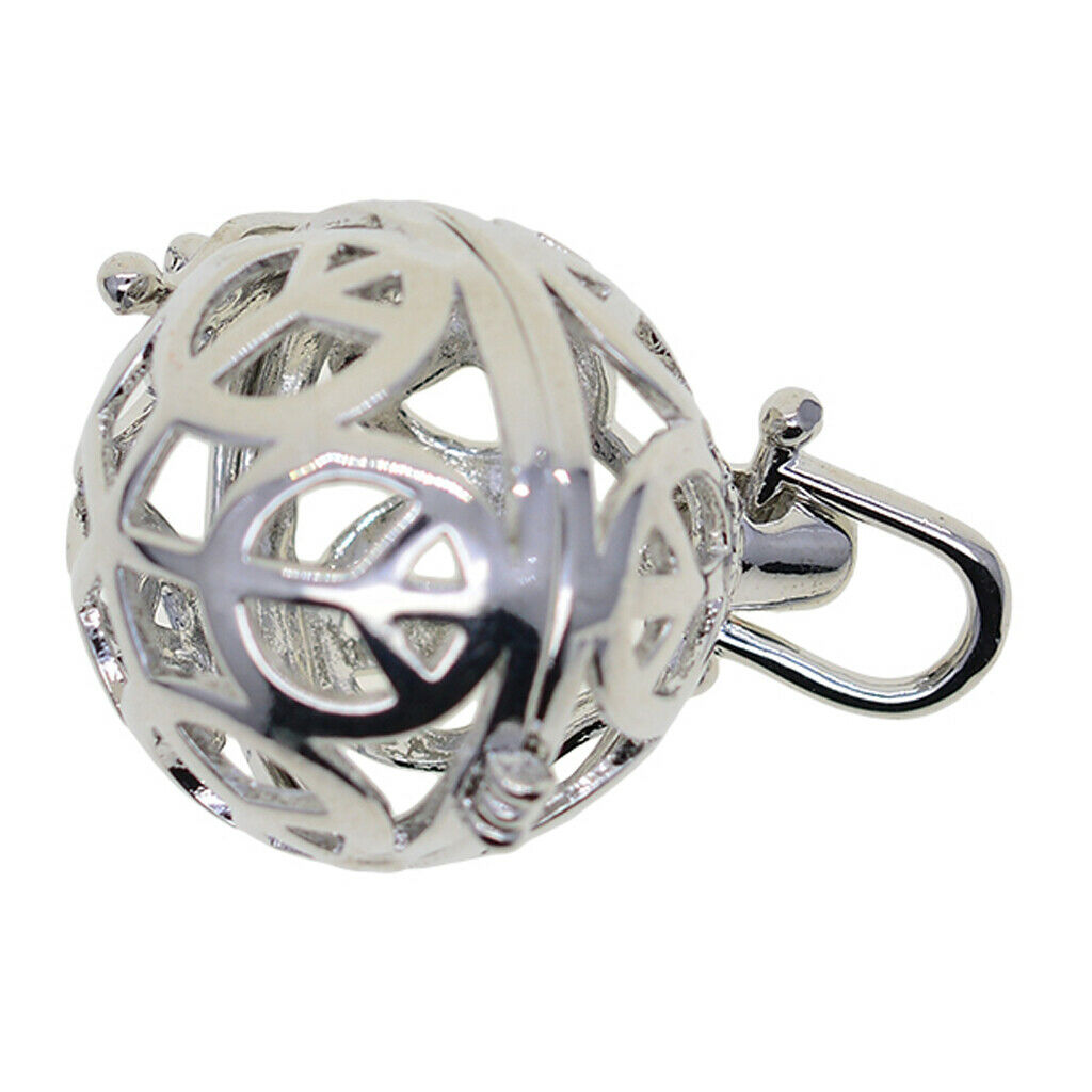 Beads Cage Charms Locket Pendant Settings for DIY Necklace Peace