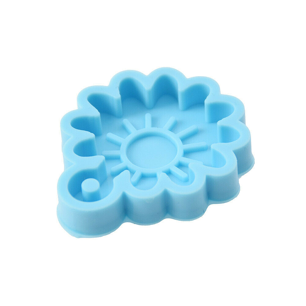 1Pc Sunflower Flower Keychain Mold Crystal Epoxy Jewelry Pendant Casting Crafts