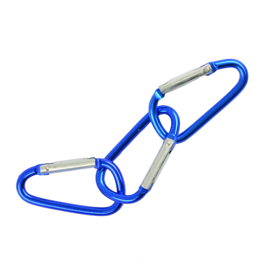 20pcs Camping Climbing Hiking Carabiner Aluminum Alloy Key Hook Clip Buckle