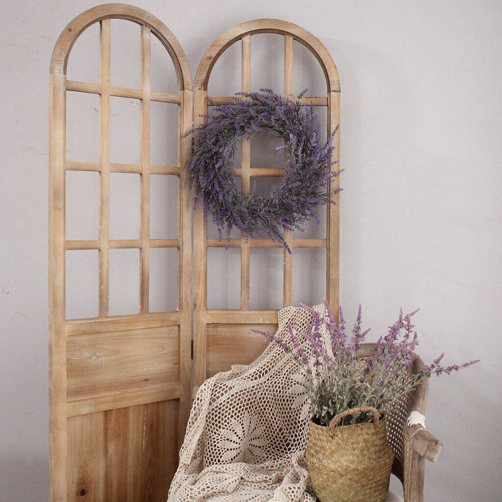 Outside Garden Artificial Lavender Flowers Wreath Front Door Home Art Decors