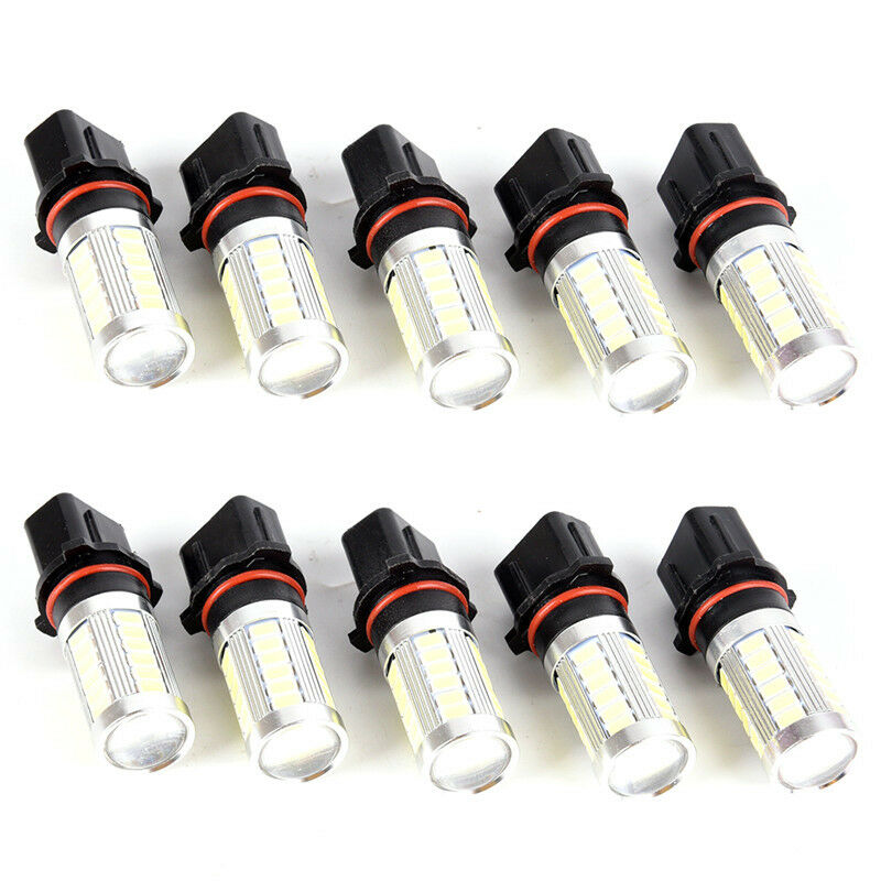 2X Xenon White High Power P13W LED Bulbs For Daytime Running Lights Fog Lam  SJ