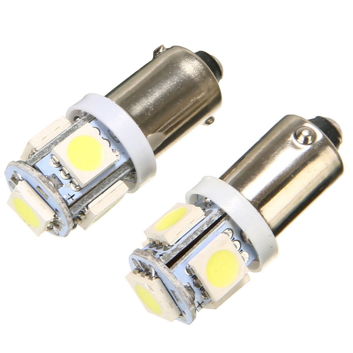 10Pcs T11 BA9S T4W 5 SMD 5050 White LED Turn Signal Bulbs Front Lamp Replacement