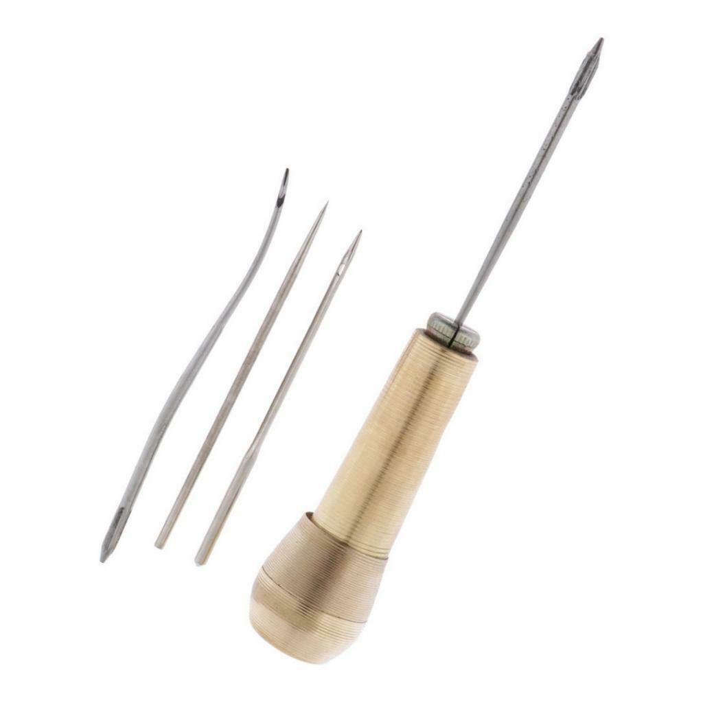 Sewing Awl And 4 Steel Needles for Repair Sewing Tool