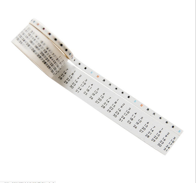 Calendar Tape Written Words Base DIY Scrapbooking Planner Paper Stickers Decor