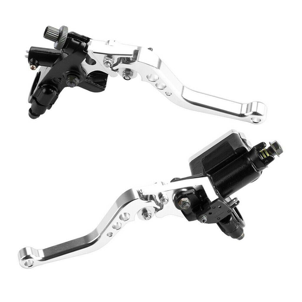 1 Pair 7/8'' Universal Motorcycle Hydraulic Brake Lever Master Cylinder Lever