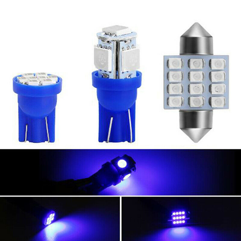 13x Blue Car LED Lights Interior Package Kit for Dome License Plate Lamp .l8