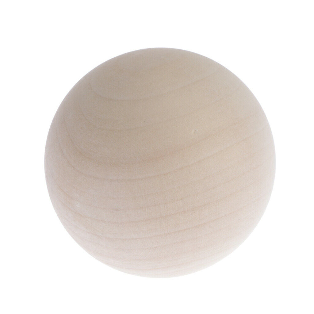 Natural Hardwood Balls 7.5cm Dia.- Unfinished Natural Wooden Balls for Crafts,