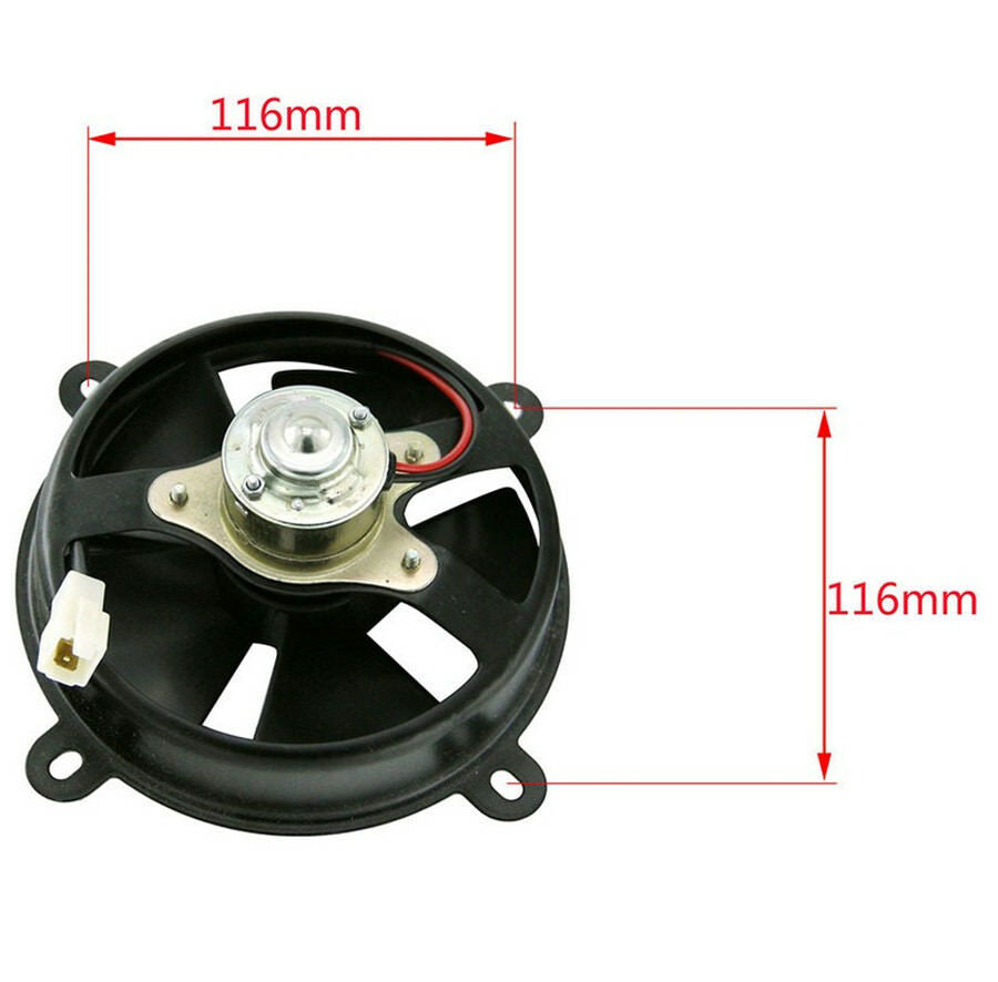 Motorcycle ATV Oil Cooler Water Cooler Iron Radiator Electric Cooling Fan 165mm