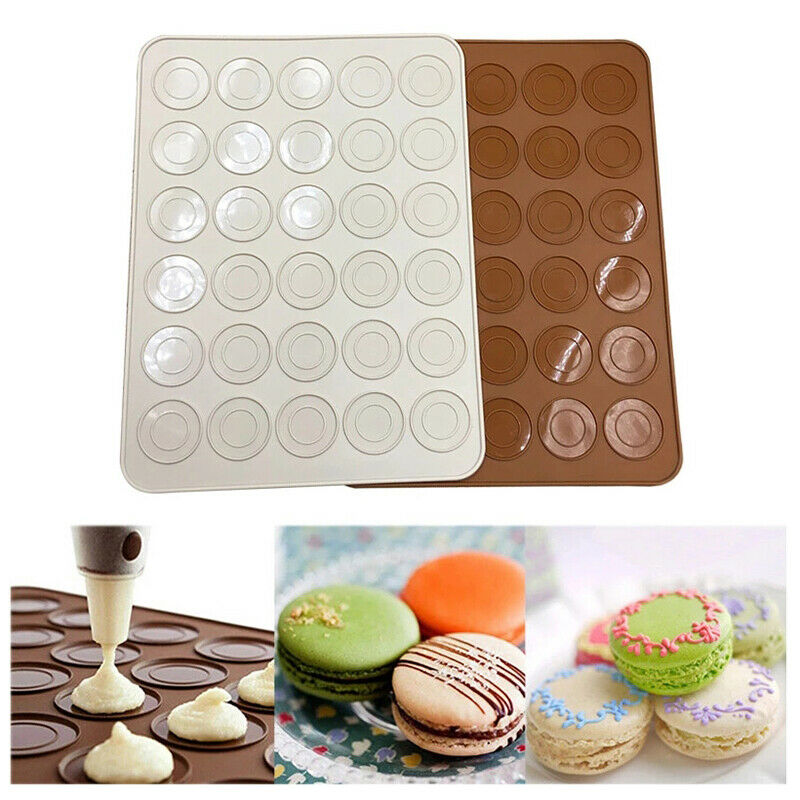 30 Cavity Silicone Pastry Cake Macaron Macaroon Oven Baking Mould Sheet M.l8