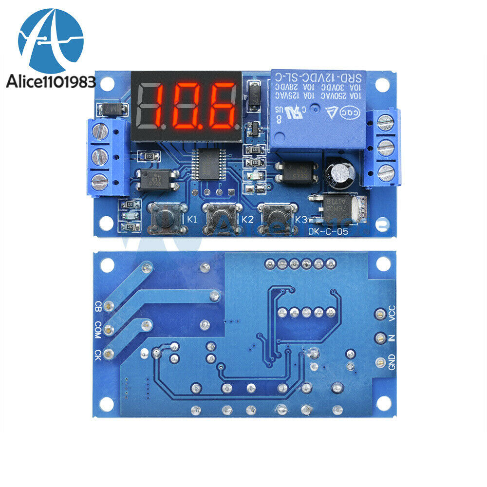 12V LED Home Automation Delay Timer Control Switch Relay Module Digital display
