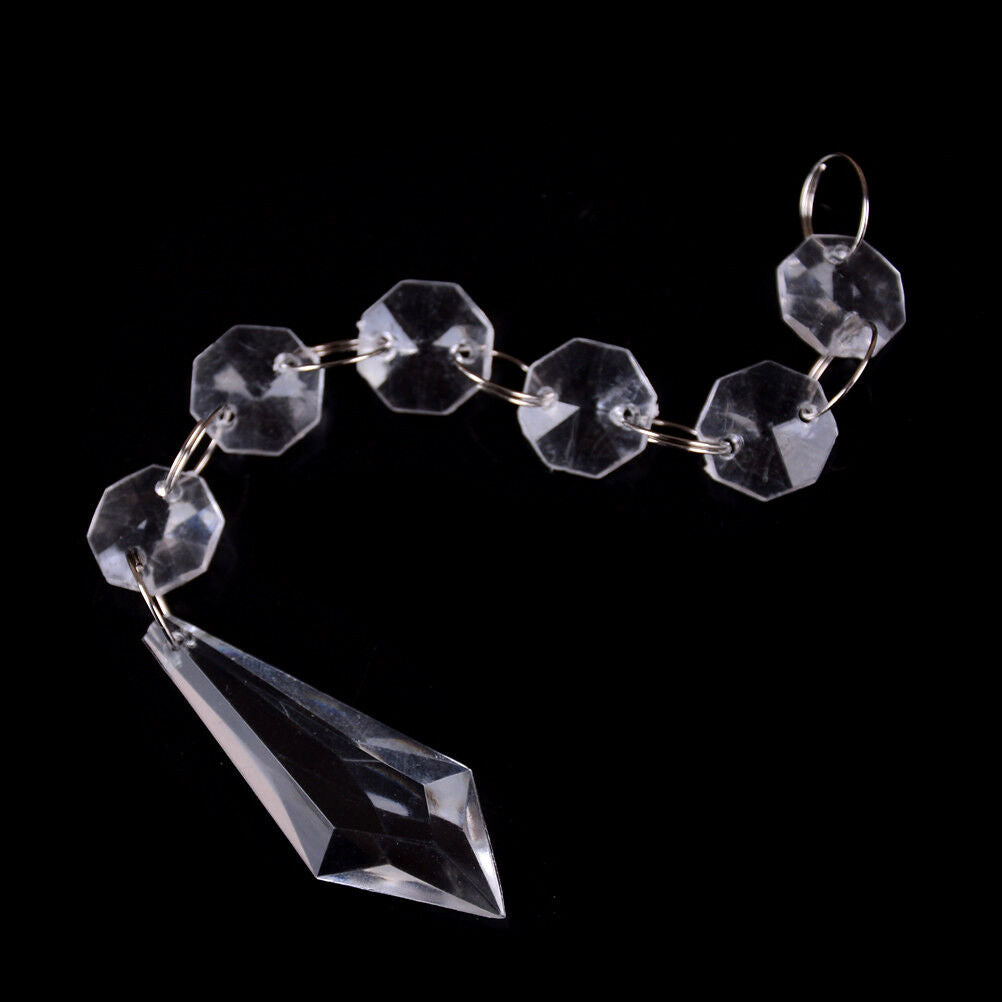 5  Crystal Clear Bead Garland Chandelier Hanging Wedding Supplies decor  .l8